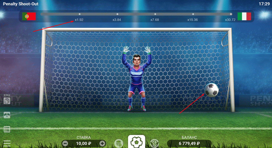 Penalty Shoot Out слот выигрыш
