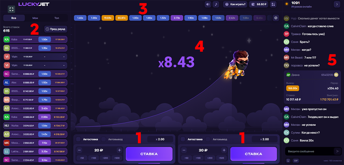 Как играть на деньги в летающего человечка правила и механика Lucky Jet